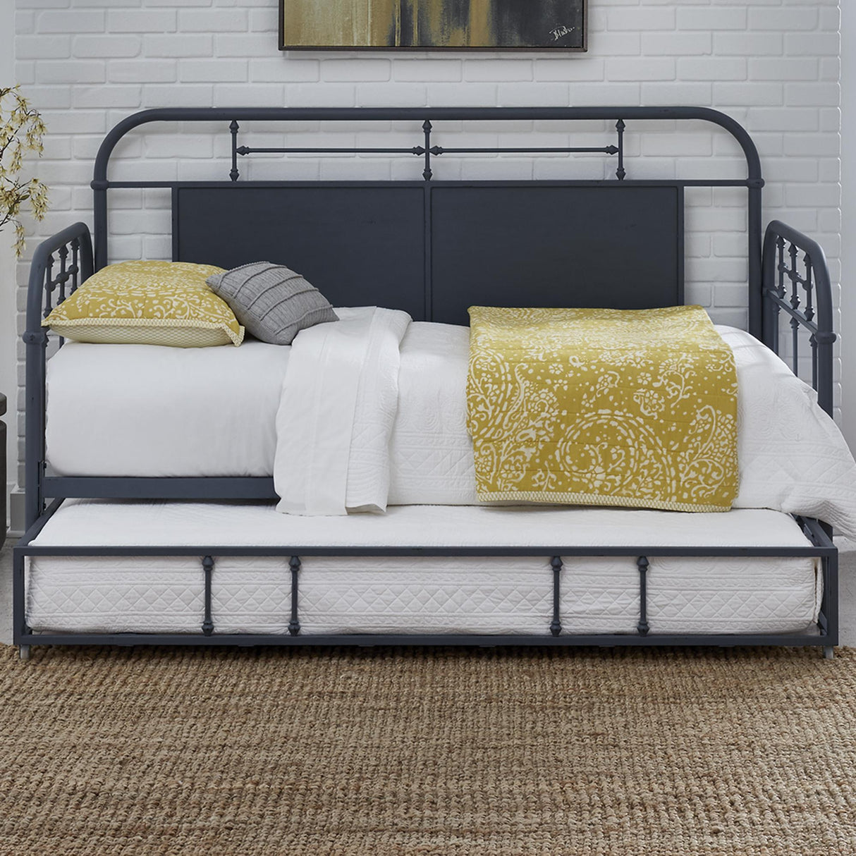 Vintage Series Twin Metal Trundle - Navy - Furniture World