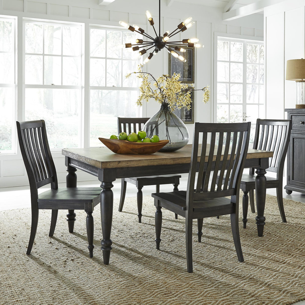 Harvest Home 5 Piece Reactangular Table Set - Furniture World