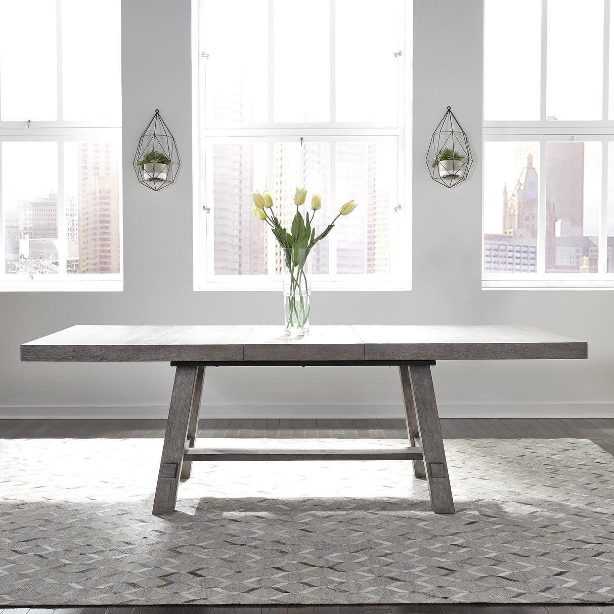 Modern Farmhouse Trestle Table Set - Furniture World