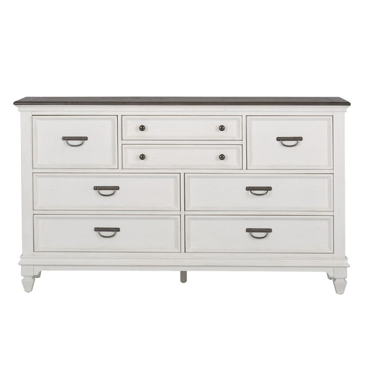Liberty Furniture Allyson Park Drawer Dresser in Wirebrushed White - Furniture World