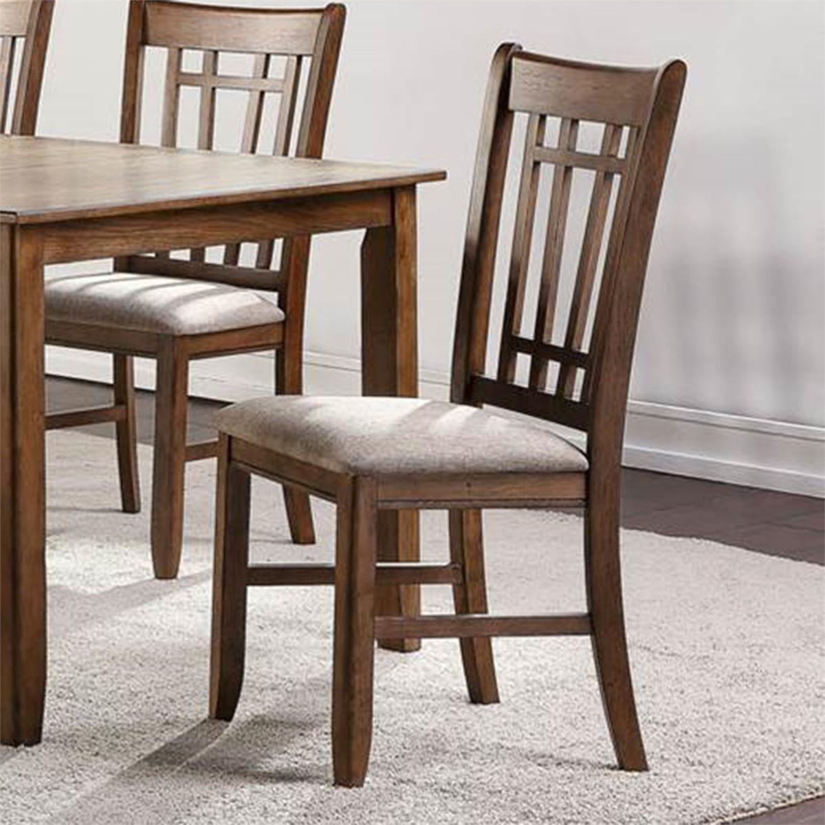 Liberty Furniture Santa Rosa II Lattice Back Side Chair (Set of 2) in Antique Honey - Furniture World
