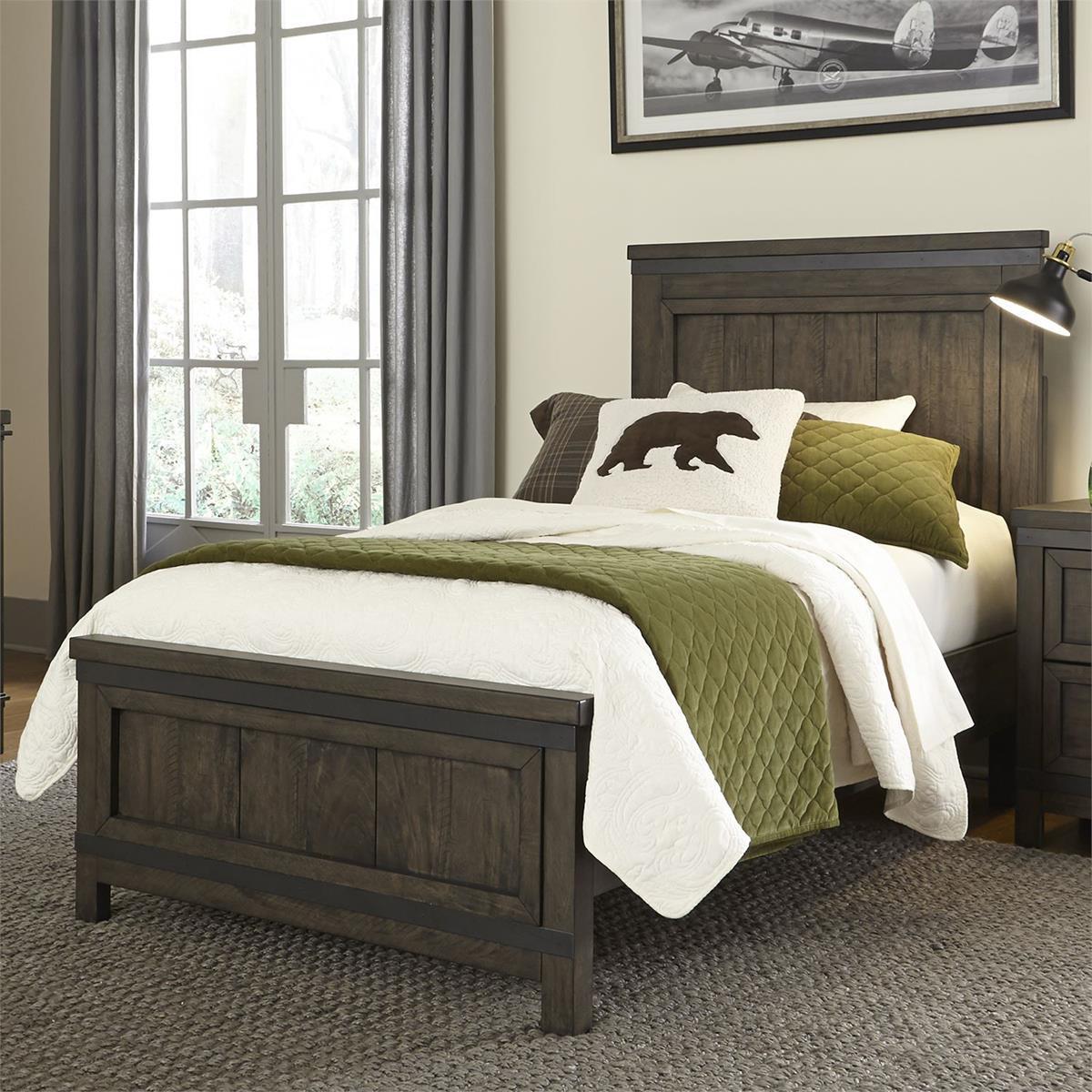 Liberty Furniture Thornwood Hills Full Panel Bed in Rock Beaten Gray - Furniture World