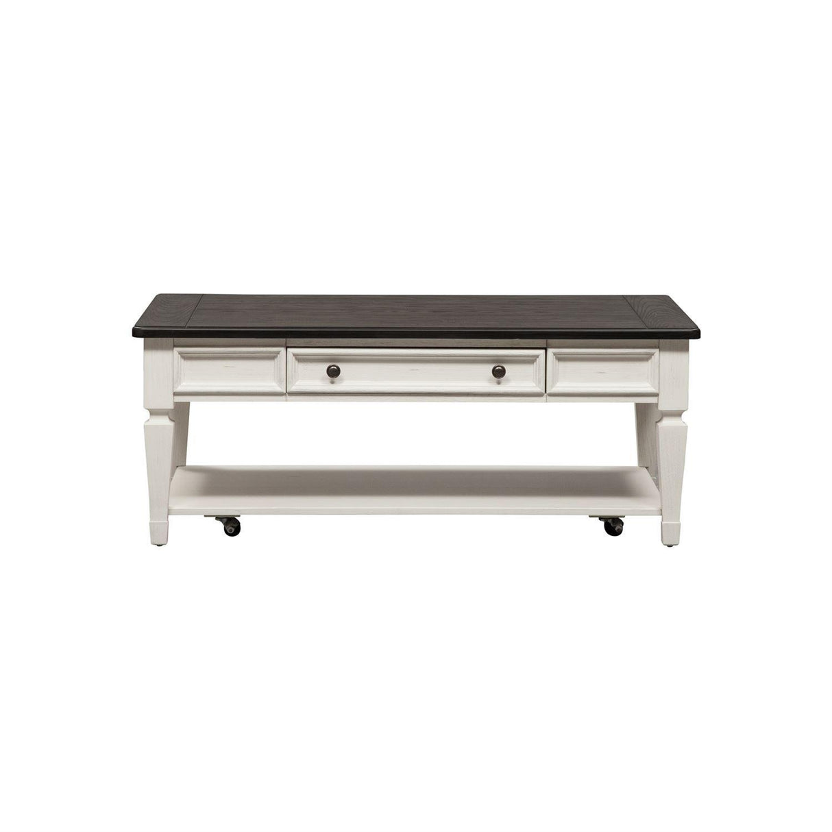 Liberty Allyson Park Rectangular Cocktail Table in Wirebrushed White - Furniture World