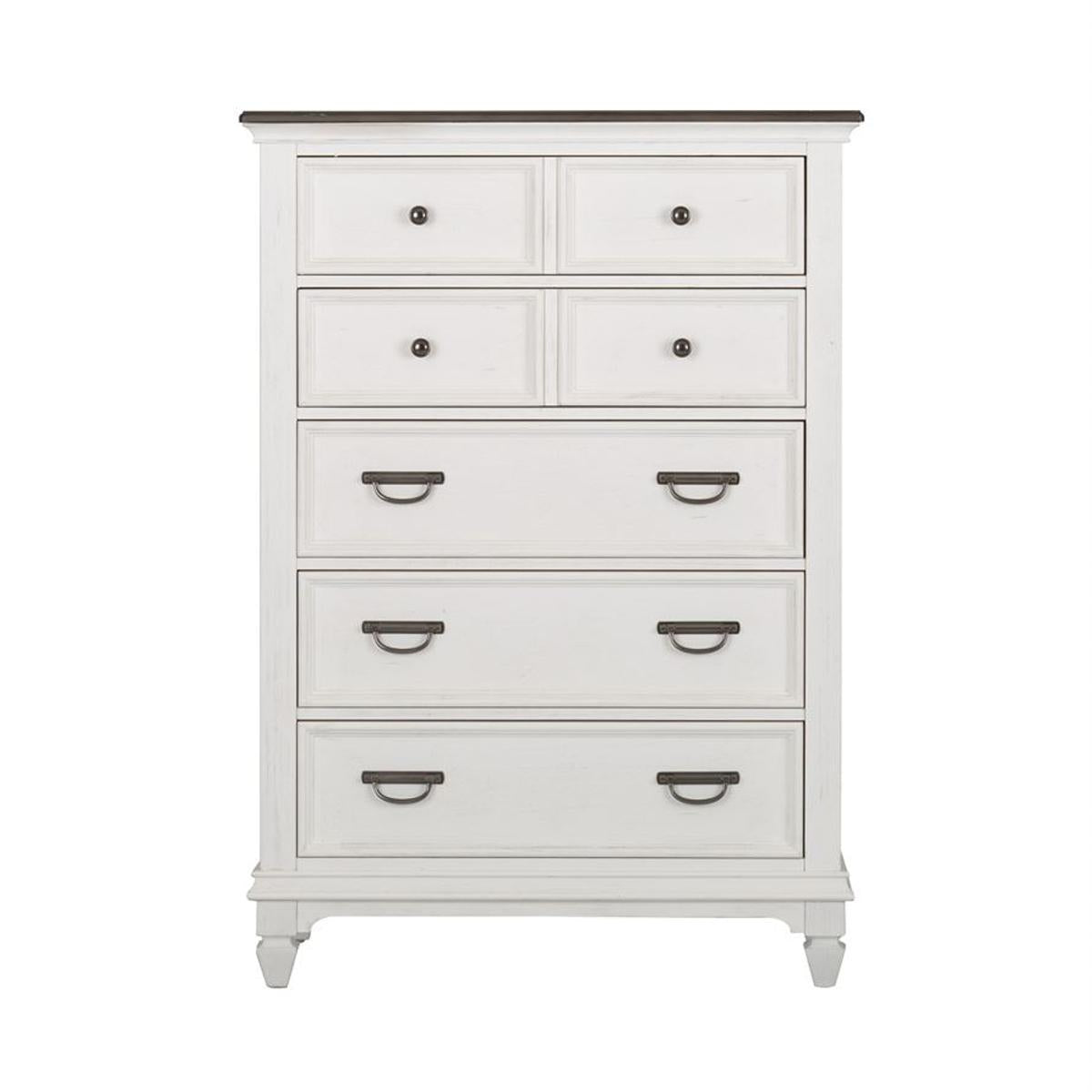 Liberty Furniture Allyson Park Drawer Chest in Wirebrushed White - Furniture World