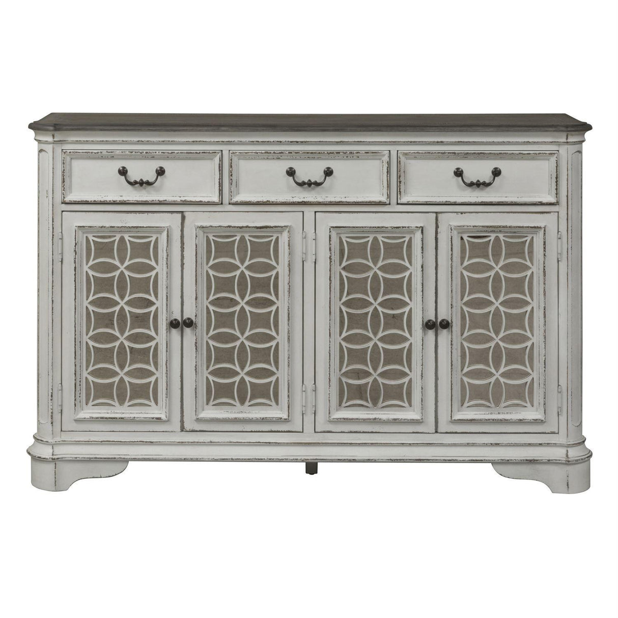 Liberty Furniture Magnolia Manor Hall Buffet in Antique White - Furniture World