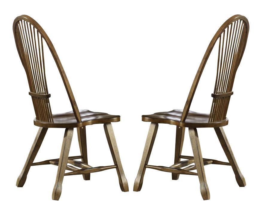 Liberty Furniture Treasures Sheaf Back Side Chair in Rustic Oak Finish (Set of 2) - Furniture World