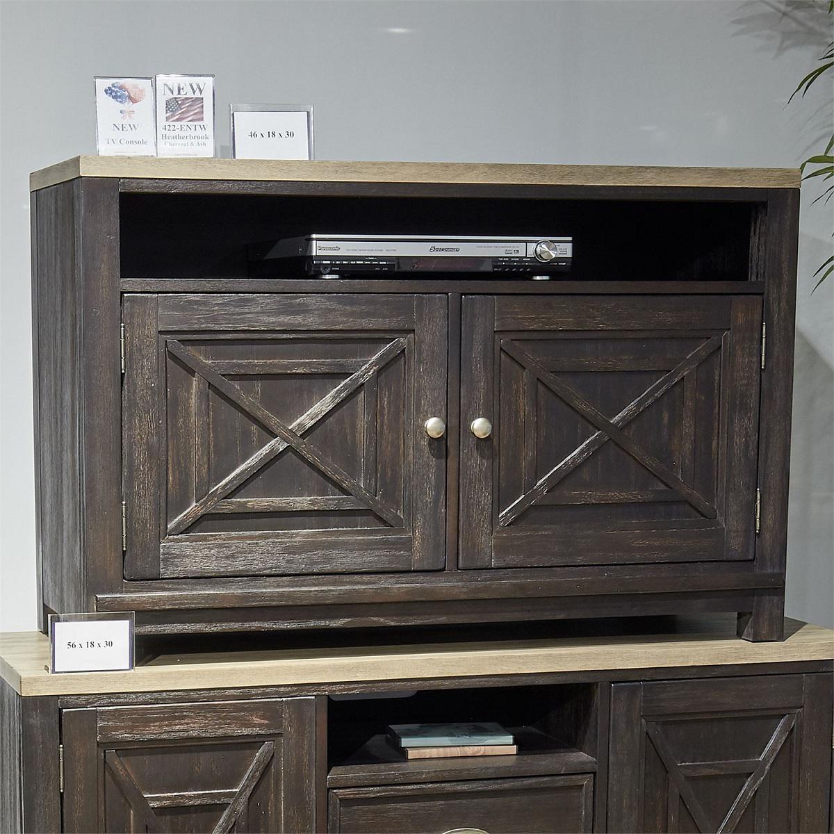 Liberty Heatherbrook 46" TV Console in Charcoal & Ash - Furniture World