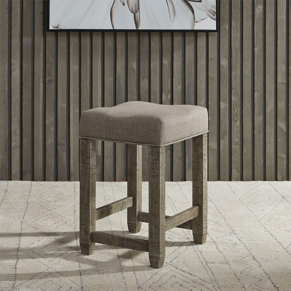 Liberty Parkland Falls Console Stool in Weathered Taupe - Furniture World