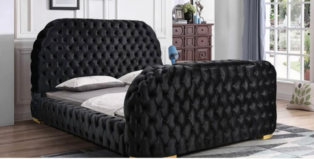 TV Fireplace Velvet Bed Furniture World