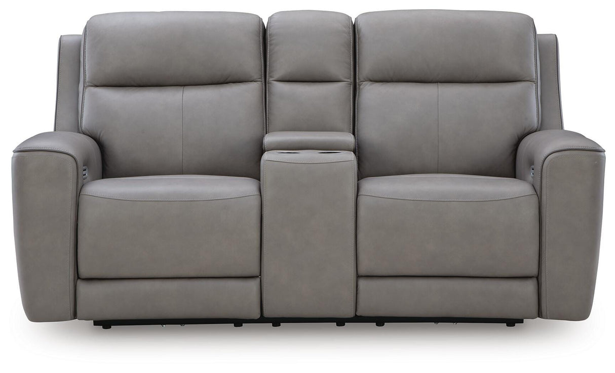 5Z-Comfort Power Reclining Loveseat with Console