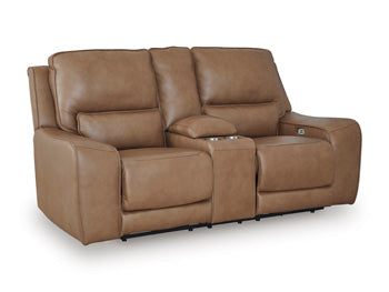 DeepWakes Power Reclining Loveseat with Console - Furniture World