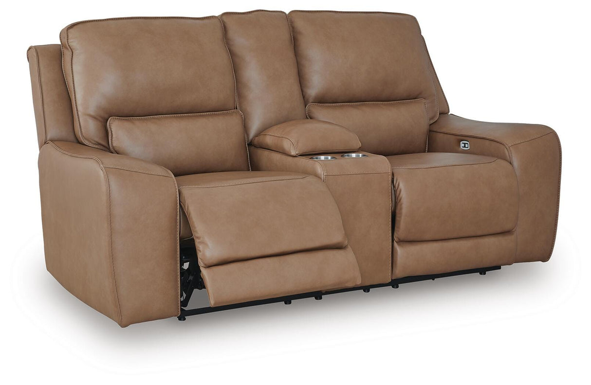 DeepWakes Power Reclining Loveseat with Console - Furniture World