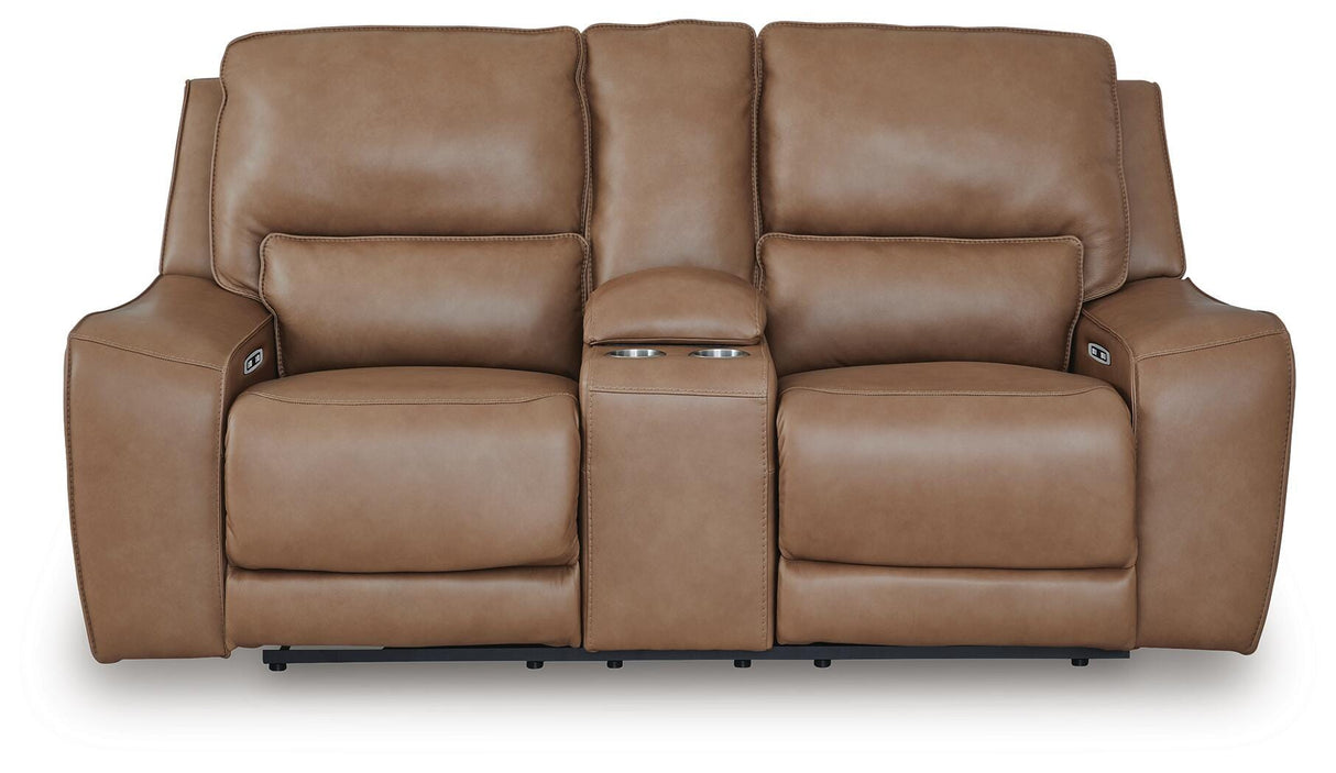 DeepWakes Power Reclining Loveseat with Console - Furniture World