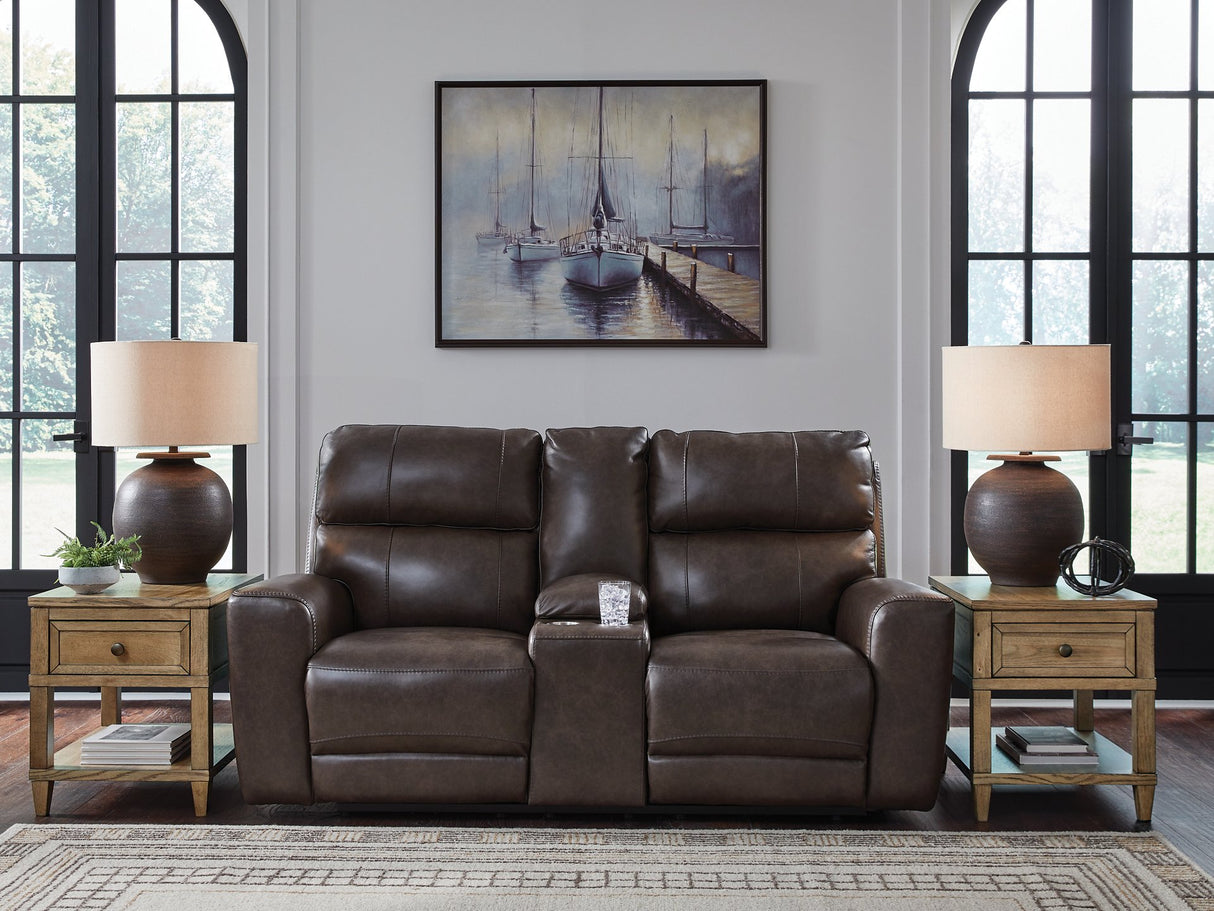 Crossplex Power Reclining Loveseat with Console - Furniture World