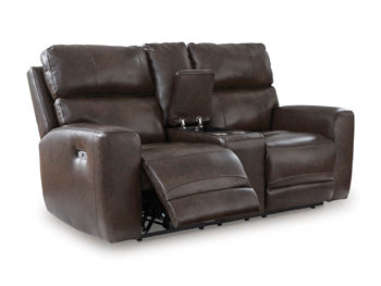 Crossplex Power Reclining Loveseat with Console - Furniture World