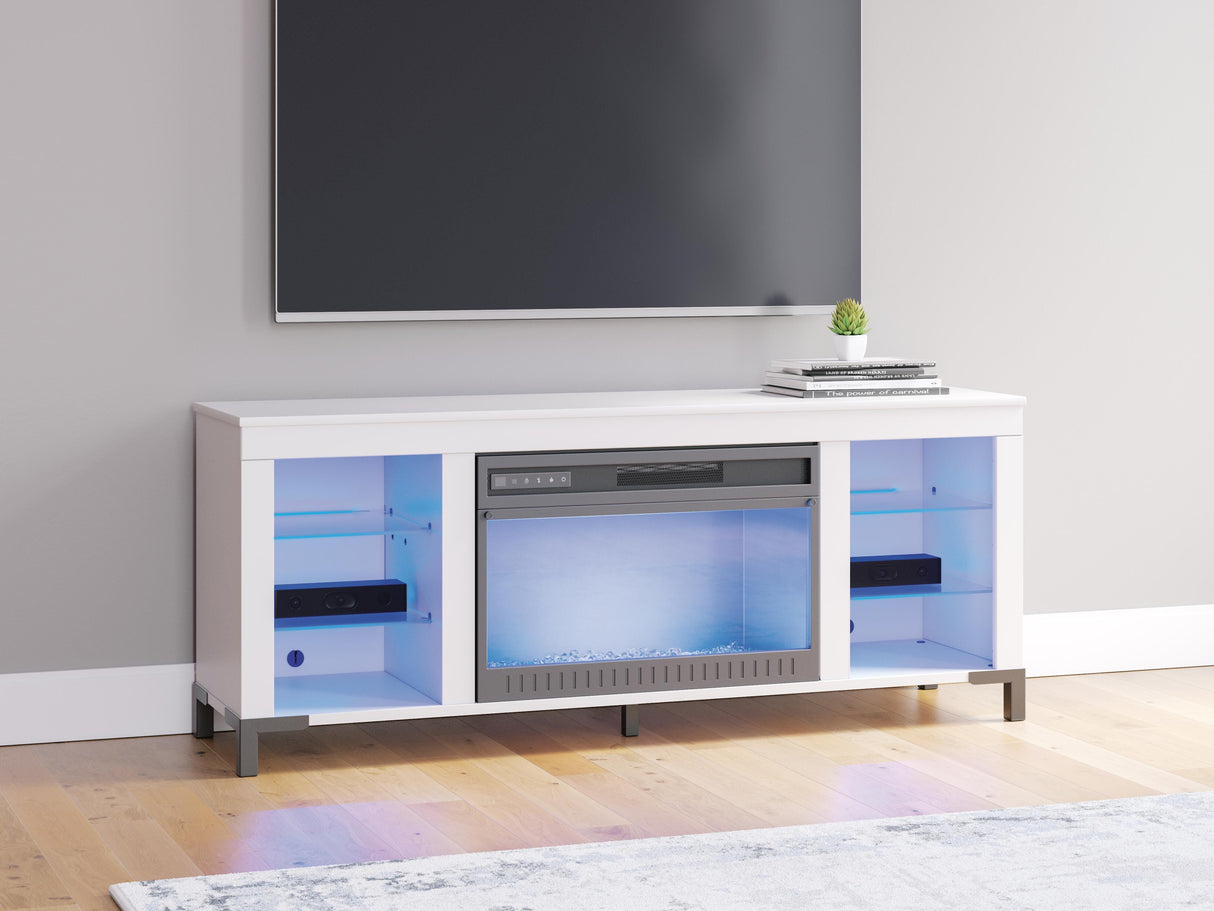Brollevi 60" TV Stand with Electric Fireplace