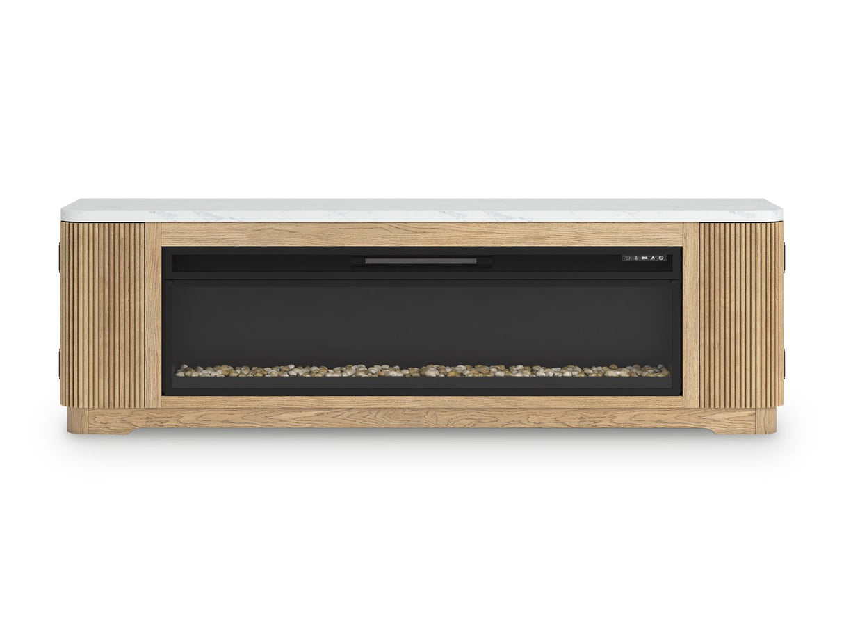 Camdill 80" TV Stand with Electric Fireplace - Furniture World