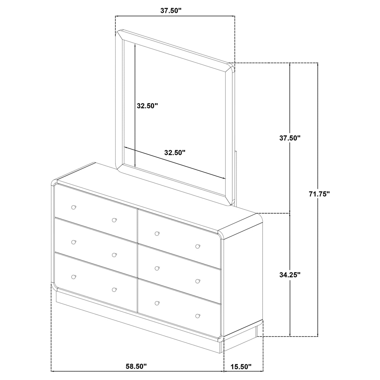 Cavelle Dresser with Mirror