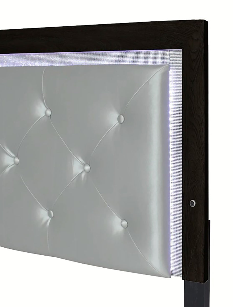 Jaylen King Upholstered Panel Bed in Black