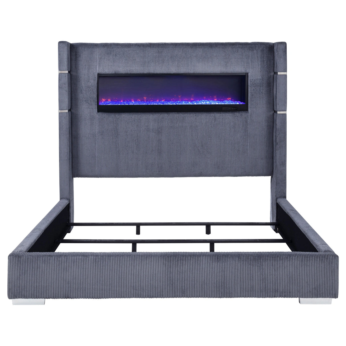 Tisdall Wingback Bed with Flame Visualizer