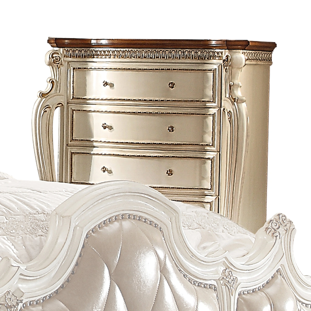 Picardy Antique Pearl & Cherry Oak Chest