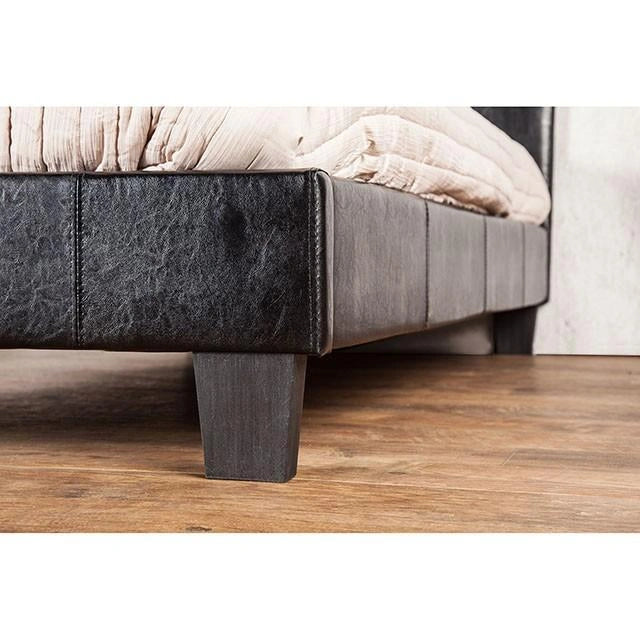 Velen Black Cal.King, E.King, Full, & Twin Bed Black & White