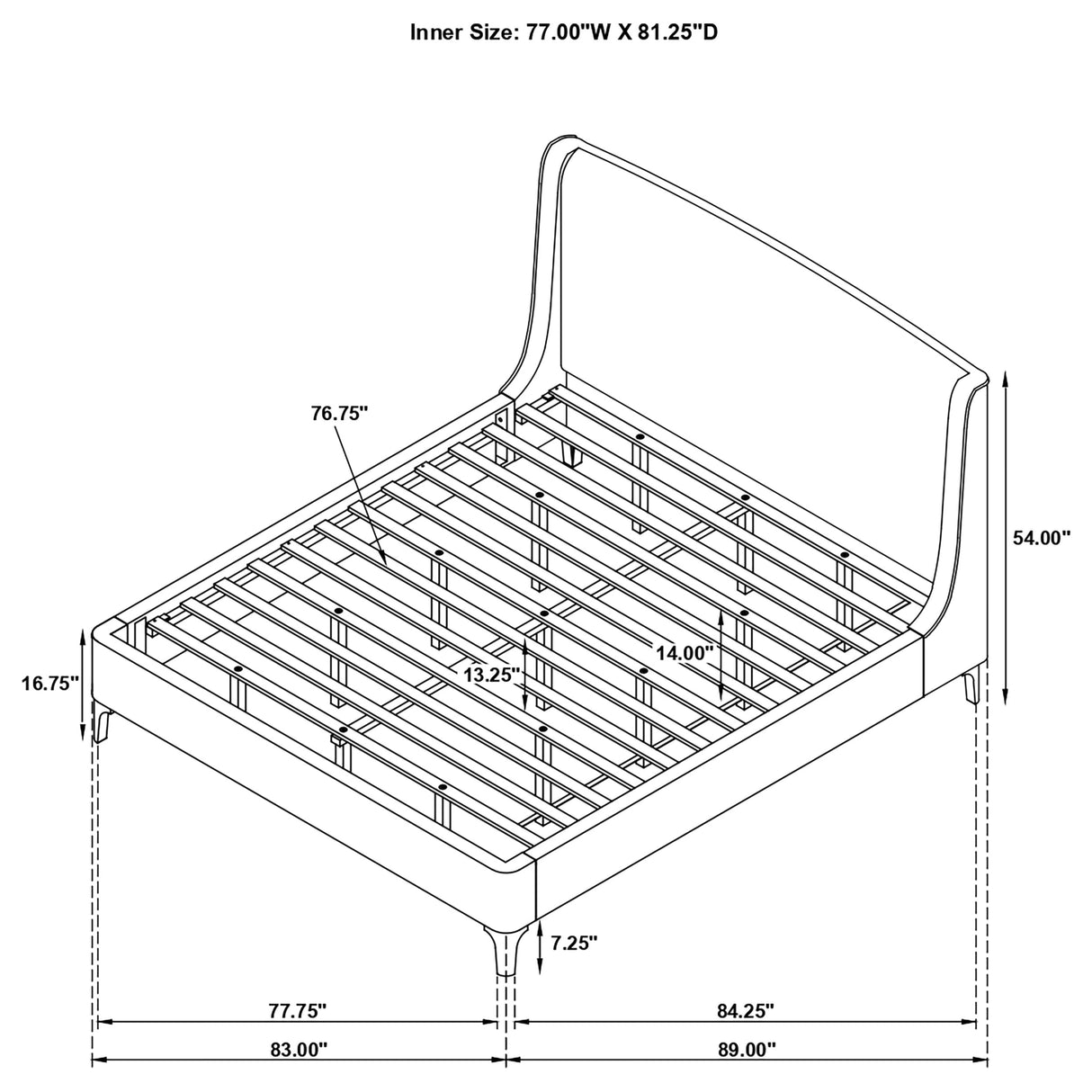 Mosby Wingback Platform Bed