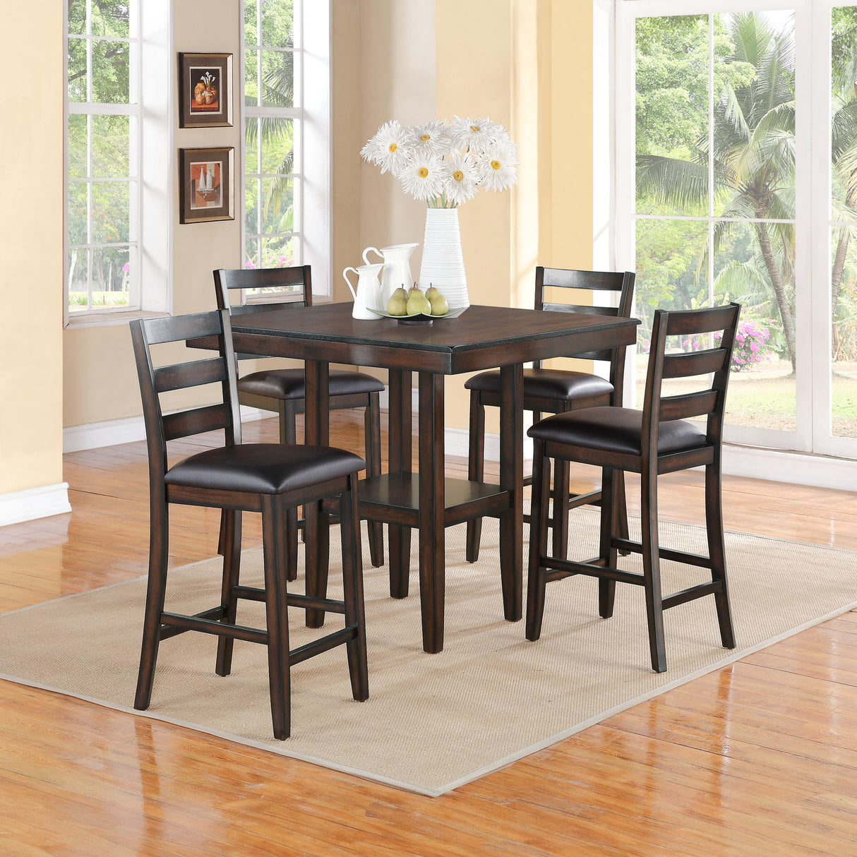 Tahoe 5-piece Counter Height Table Set - Furniture World