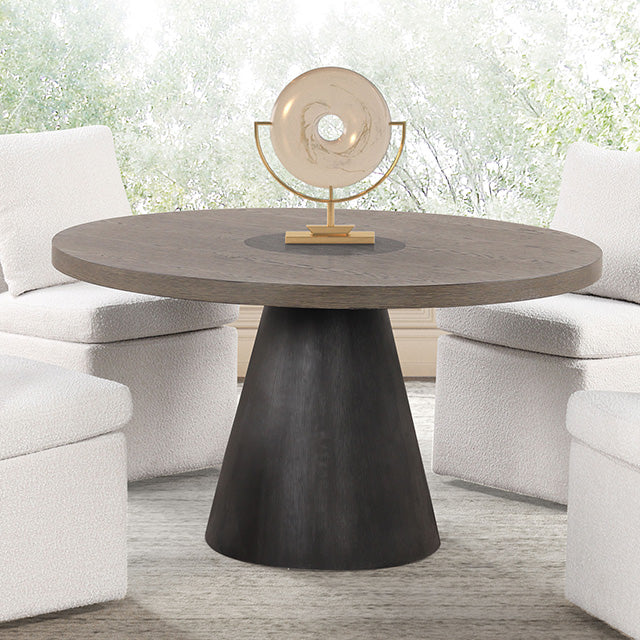 Broager 5 Pc Dining Table Set (Light Gray Caster Chairs)