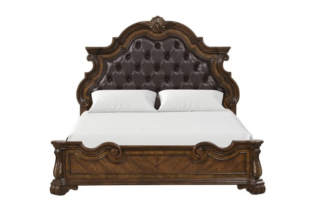 Leovanni 4 Pc Queen Bedroom Set Brown - Furniture World