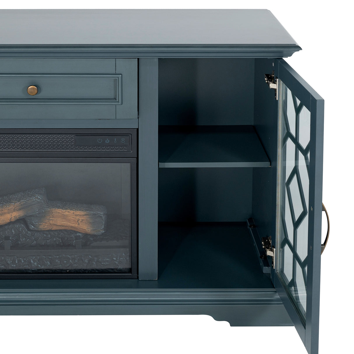 Fidel 74'' TV Console w/ Electric Fireplace