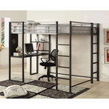 Sherman Silver/Gun Metal Full & Queen Bed w/ Workstation