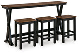 Wildenauer Counter Height Dining Table and 3 Barstools Set