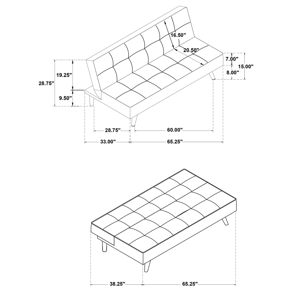 Jenson Convertible Sofa Bed