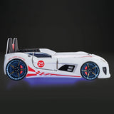 Trackster Bed White, Red,, Black, & Blue