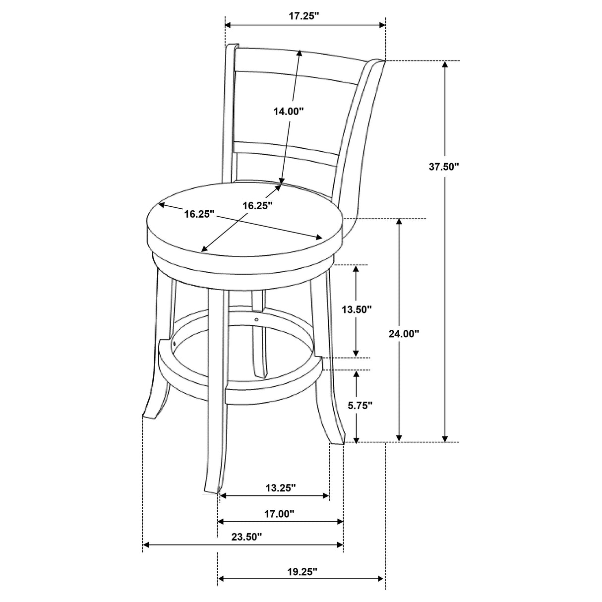 Broxton Swivel Counter Chair - Furniture World