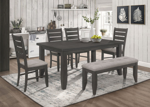 Dalila 5-piece Rectangular Dining Set Grey and Dark Grey - Furniture World