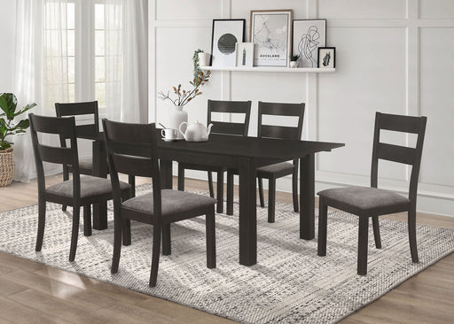 Jakob Rectangular Dining Set Grey and Black - Furniture World