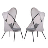 Alverta Foldable Chair Grey & Black (2/Ctn)