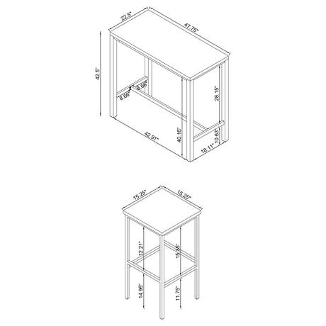 Natividad Bar Table Set - Furniture World