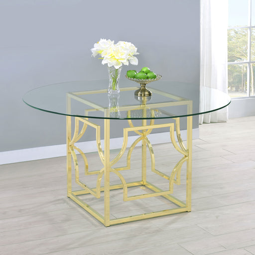 Starlight Round Glass Top Dining Table - Furniture World