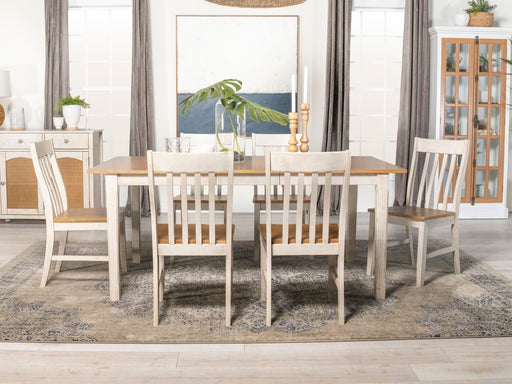 Kirby Dining Set Natural and Rustic Off White - Furniture World