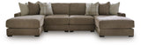 Camellia-Court Double Chaise Sectional