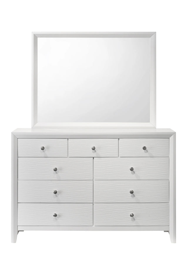 Crown Mark Furniture Evan Dresser in White image