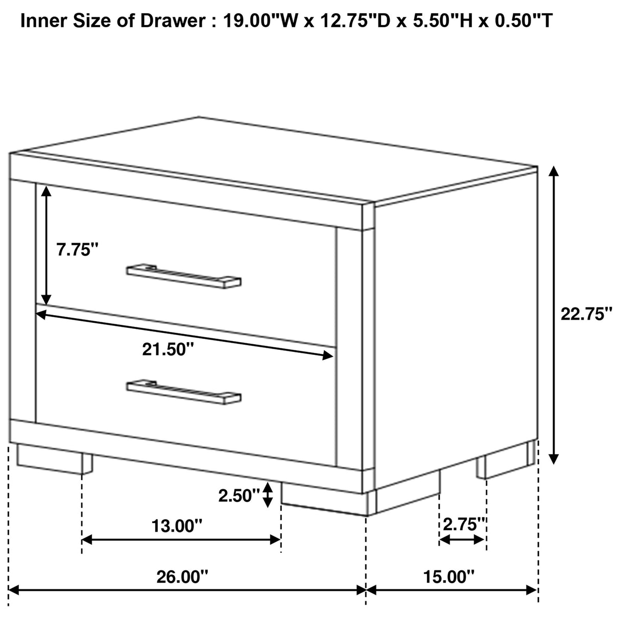 Jessica Nightstand - Furniture World