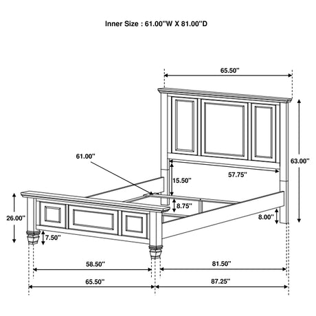 Sandy Beach Panel Bed - Furniture World