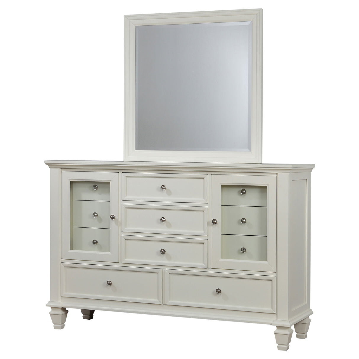 Sandy Beach Dresser with Mirror - Furniture World