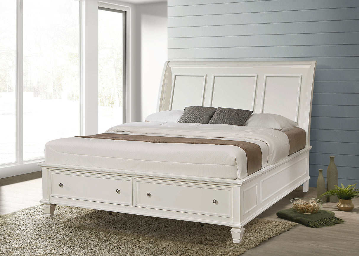 Sandy Beach Panel Platform Storage Bed - Furniture World