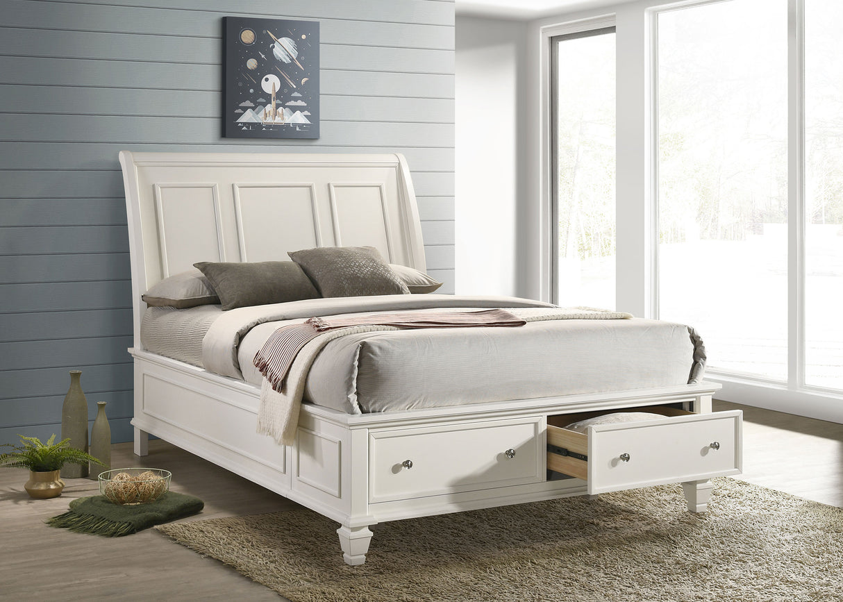 Sandy Beach Panel Platform Storage Bed - Furniture World