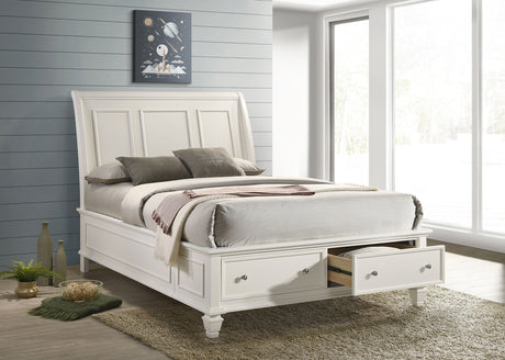 Sandy Beach Panel Platform Storage Bed - Furniture World